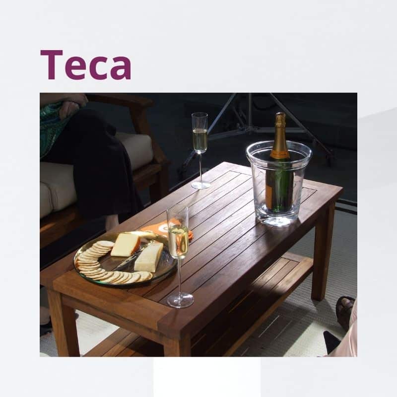 "Exquisita Teca, la elección perfecta para un toque sofisticado en tus espacios. Descubre la belleza y durabilidad de Teca con nuestros servicios de diseño y reformas integrales."